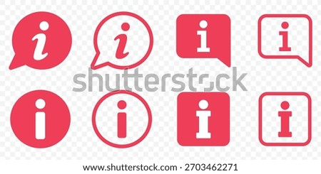 information info signs. Info symbol flat style. Info icons set. Information icon on isolated on white background.