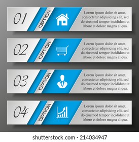 Information infographic statistic vector presentation. Graphic composition for your business presentations. Four glossy strip for your annotations. Four color sticker for registration of proposals