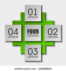 Information infographic statistic vector presentation. Graphic composition for your business presentations. Four glossy strip for your annotations. Four color sticker for registration of proposals