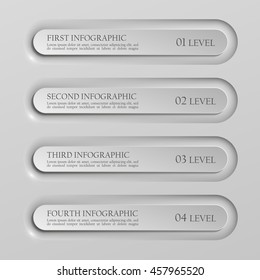 Information infographic statistic vector presentation. Graphic composition for your business plan. Four glossy button for your annotations. Sticker for registration of proposals