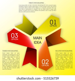 Information infographic statistic vector presentation. Graphic composition for your business presentations. Glossy strip for your annotations. Color sticker for registration of proposals