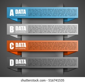 Information infographic statistic vector presentation. Graphic composition for your business presentations. Glossy strip for your annotations. Color sticker for registration of proposals