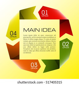 Information infographic statistic vector presentation. Graphic composition for your business presentations. Glossy strip for your annotations. Color sticker for registration of proposals