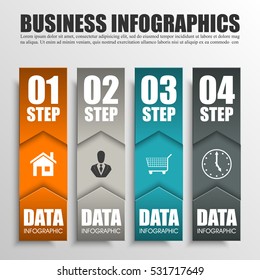 Information infographic statistic vector presentation. Graphic composition for your business presentations. Stripe label for your annotations. Ribbon sticker for registration of proposals