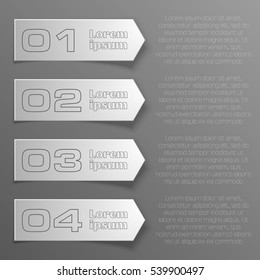 Information infographic statistic vector presentation. Graphic composition for your business presentations. Stripe label for your annotations. Ribbon sticker for registration of proposals