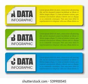 Information infographic statistic vector presentation. Graphic composition for your business presentations. Stripe label for your annotations. Ribbon sticker for registration of proposals