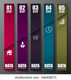 Information infographic statistic vector presentation. Graphic composition for your business presentations. Stripe label for your annotations. Ribbon sticker for registration of proposals