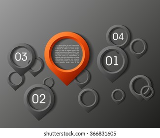 Information infographics design, statistic, vector presentation banner elements template set background 