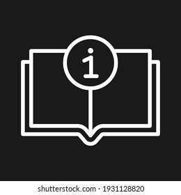 Information, instruction, manual icon vector image. Can also be used for customer support. Suitable for use on web apps, mobile apps and print media.