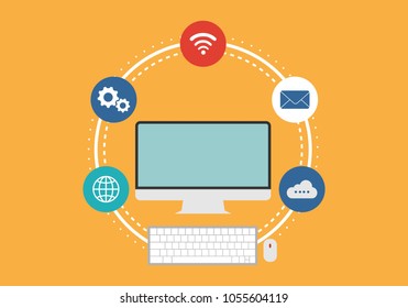 Information internet technology logo