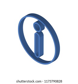 Information isometric left top view 3D icon