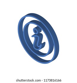 Information isometric left top view 3D icon