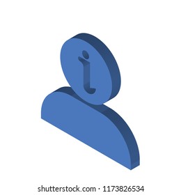 Information isometric left top view 3D icon