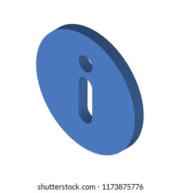 Information isometric left top view 3D icon