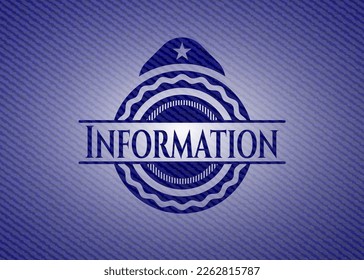 Información con textura jean. Ilustración vectorial. Detallado. 