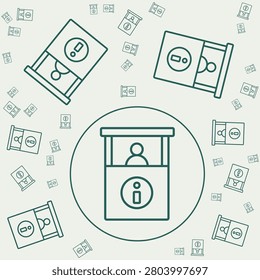 Information Kiosk trendy vector illustration in flat style beauteous background.eps