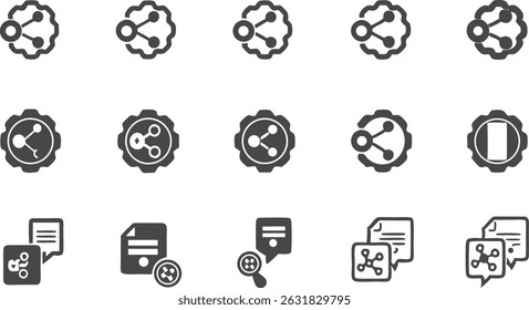 information knowledge sharing line icon set vecto.eps
