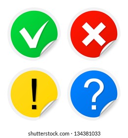Information labels. Vector illustration.