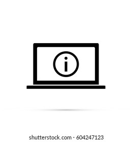 information laptop icon. Black icon