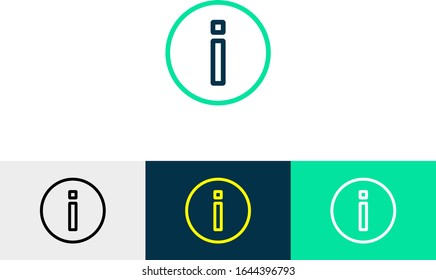 information line art vector icon - ui icon vector