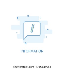 information line concept. Simple line icon, colored illustration. information symbol flat design. Can be used for UI/UX