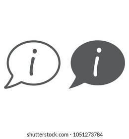 Information line and glyph icon, e commerce and marketing, help sign vector graphics, a linear pattern on a white background, ep