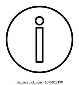 Information Line Icon. 96x96 for Web Graphics and Apps.  Simple Minimal Pictogram. Vector