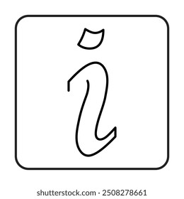 Information Line Icon. Contact Icon Editable Stroke Vector Illustration