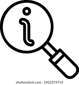 Information Line Icon Illustration Vektorgrafik