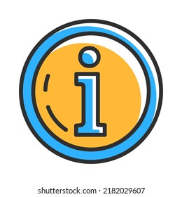 Symbol der Informationszeile. Schaltfläche Info. Vektorgrafik