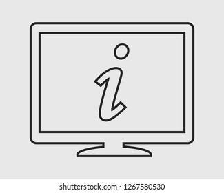 Information line Icon on computer screen