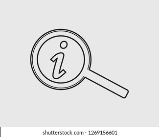 Information line Icon on gray background