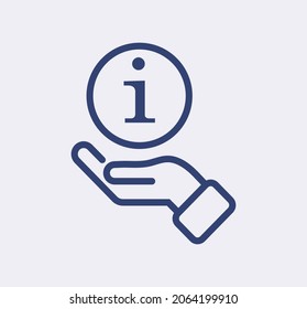 Icono de línea de información. Navegación pública, mesa de ayuda