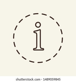 Information line icon. Round, exclamation, interface. Helpdesk concept. Can be used for topics like marketing, shopping mall, info