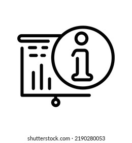 Information line icon. Self development