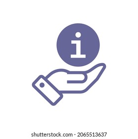 Symbol für die Informationszeile. Öffentliche Navigation, Help Desk