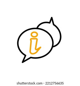 Information line icon. Simple element illustration. Information concept outline symbol design.