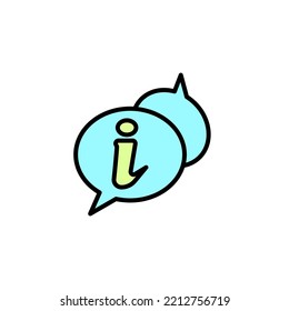 Information line icon. Simple element illustration. Information concept outline symbol design.