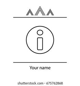 information line icon. vector illustration