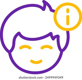 Information Line Two Color  Vector Icon Design