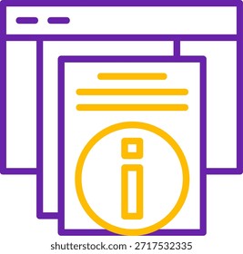 Information Line Two Color Vector Line Two Color Vector Icon Design Design