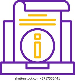 Línea de información Línea de Vector de dos colores Diseño de icono de Vector de dos colores