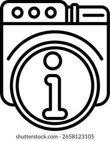 Línea de información Vector Icon Design