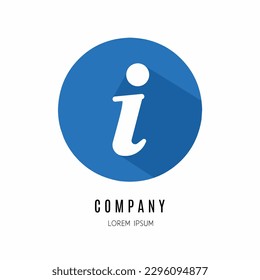 Information logo. Information illustration in flat. Stock vector.