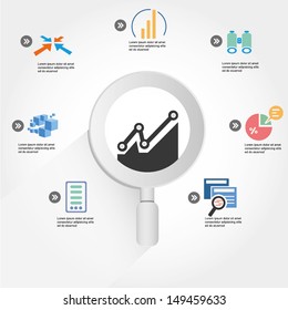 information management, data analysis, analytic info graphic, icons