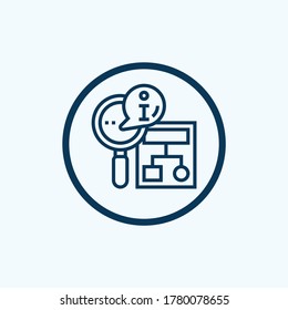 icono de administración de información aislado en fondo blanco de la colección de transformación digital. icono de gestión de la información moderno y moderno símbolo de gestión de la información para logo, web, app.