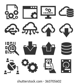  information management icon set