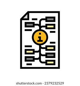 information mapping technical writer color icon vector. information mapping technical writer sign. isolated symbol illustration