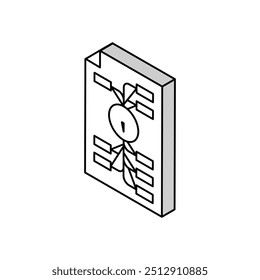 information mapping technical writer isometric icon vector. information mapping technical writer sign. isolated symbol illustration