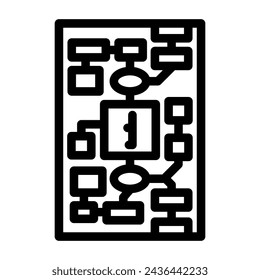 information mapping technical writer line icon vector. information mapping technical writer sign. isolated contour symbol black illustration